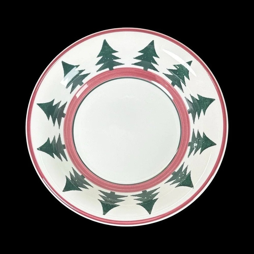 Pier 1 O' Tannenbaum SOUP BOWLS Christmas Trees Cereal Bowl 8 ¼